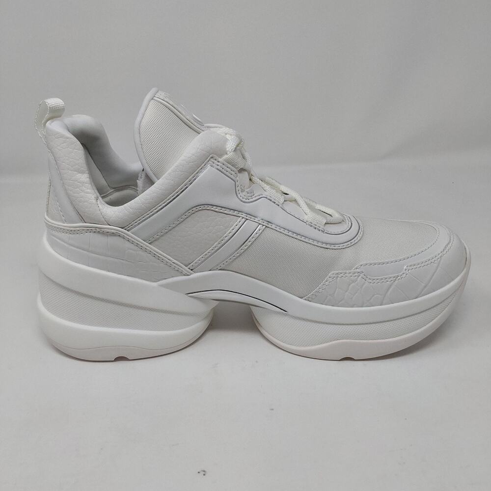 Michael Kors Olympia Trainer Optic White Chunky Sneakers Womens 10 49F4OLFS1D - Picture 12 of 16